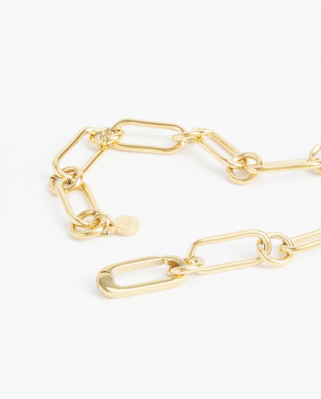 Chunky Chain Link Bracelet - Gold - 8mm